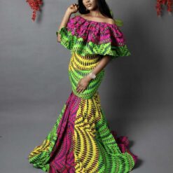 Labake mix and match african print mermaid dress