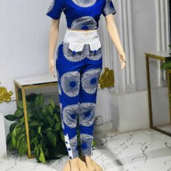Bolade African women two piece crop top and trousers
