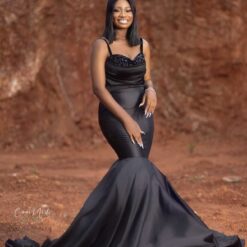 Thelma satin mermaid dress