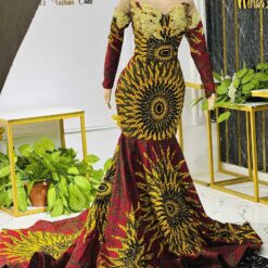 Adeola Ankara print long dress
