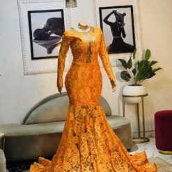 lynda lace mermaid Prom dress