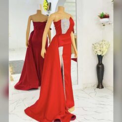 Marsha solid evening dress