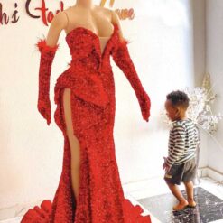 Lisa sequin evening dress