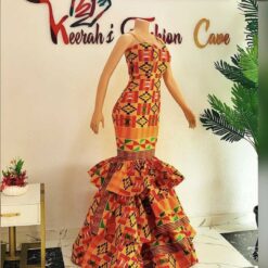 Ajua kente print women dress