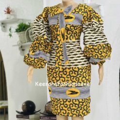 Amira African midi dress