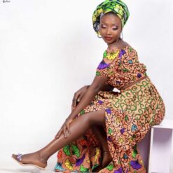Bolawe African Print two piece clothing crop top and maxi skirt