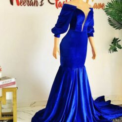 Danica velvet trumpet mermaid dress