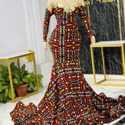 Abena Ankara print long dress
