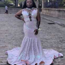 Jazmine lace mermaid prom dress