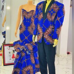 Couple clothing ; african dress and men suit set