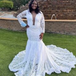 Haniya lace trumpet mermaid prom dress