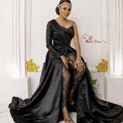 Quinn Black Jumpsuit with train