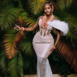 Josephine luxury hand beaded lace gown