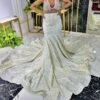 Jada White lace mermaid prom dress