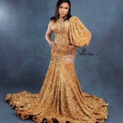 Kelly Long sequin evening dress