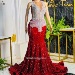 Elohar sequin evening dress