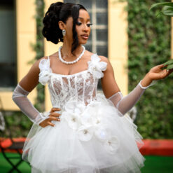 bella civil wedding midi dress