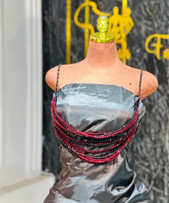 Scarlet Drape Beaded Top