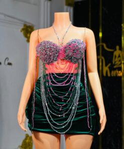Kem beaded Top and skirt