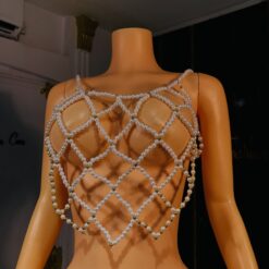 Adonis pearl beaded top