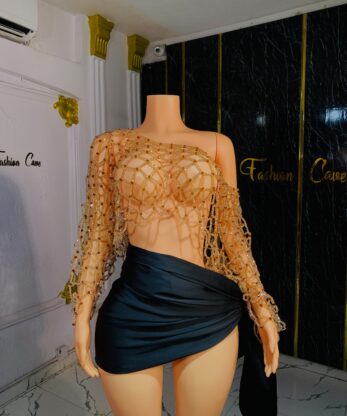 Luxe crystal beaded top