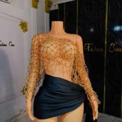 Luxe crystal beaded top