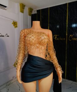 Luxe crystal beaded top