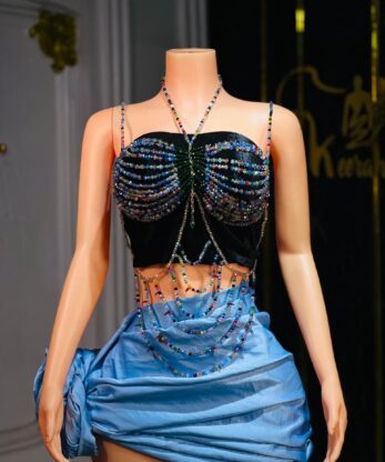 Rainbow Luxe Beaded Top