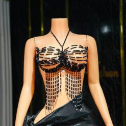 Mace Black Beaded Top